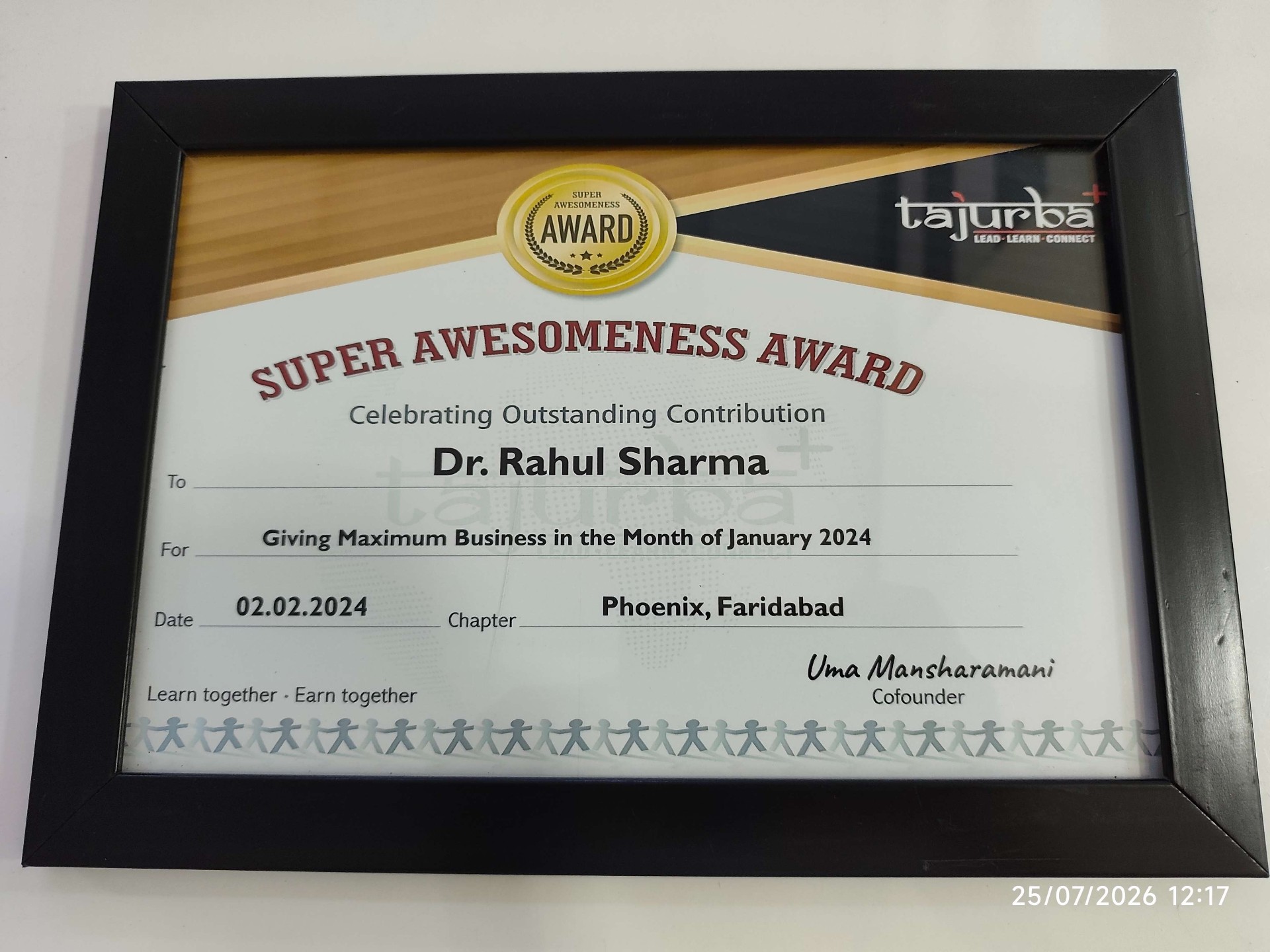 Super Awesomeness Award — Tajurba