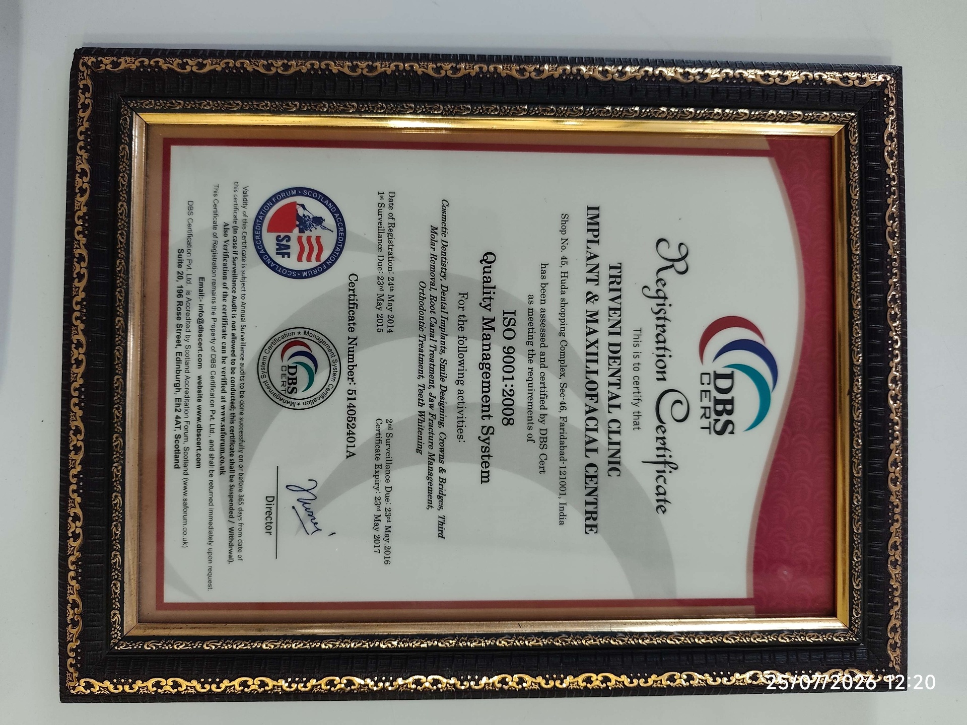 ISO 9001:2008 Registration